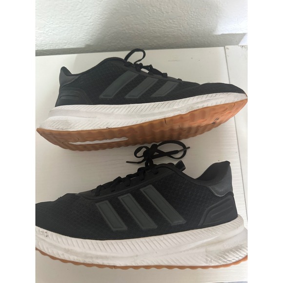 Adidas Running Shoes Mens Size 9.5 Black Cloudfoam Sneakers - Picture 6 of 7